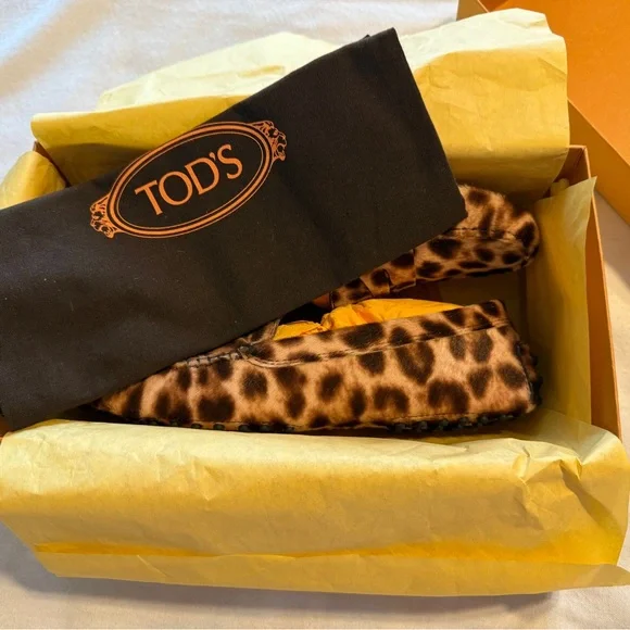 TOD’s Gommino Driver Animal Print Moccasin NIB Stealth Wealth - Picture 4 of 11
